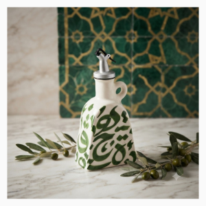 Bouteille à huile motif vert – Petit modèle