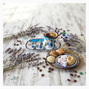 Duo tasse & sous-tasse ovale – Grand modèle