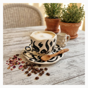 Duo tasse & sous-tasse à lait – Grand modèle